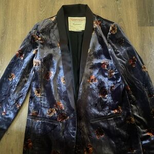 Cartonnier Velvet Floral jacket Blazer Size 4